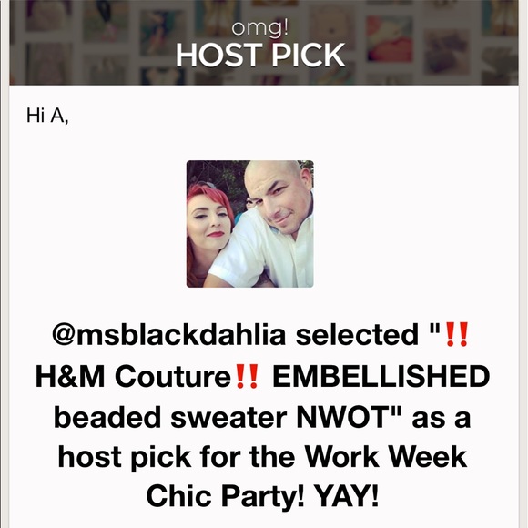 ‼️H&M Couture‼️ EMBELLISHED beaded sweater NWOT - Picture 5 of 6