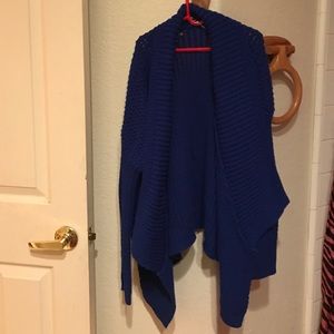 knit blue cardigan from charlotte russe