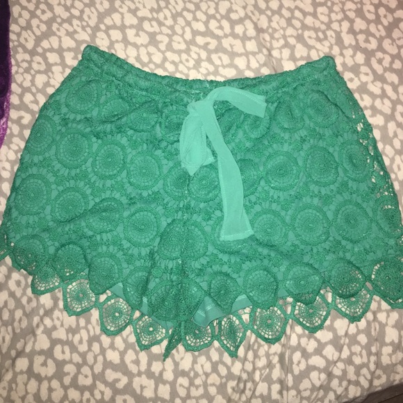 Teal stretchy shorts! :)