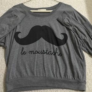 F21 Le Mustache Long Sleeve
