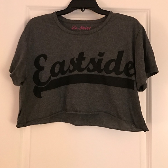 Grey & black Eastside crop top