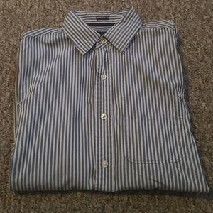 Blue and white duck head button down long sleeve