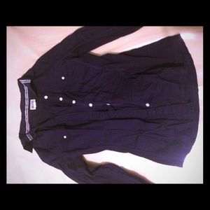 Fitted button down purple shirt