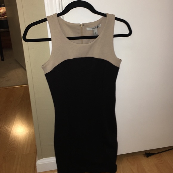 Forever 21 Black and Tan short bodycon dress