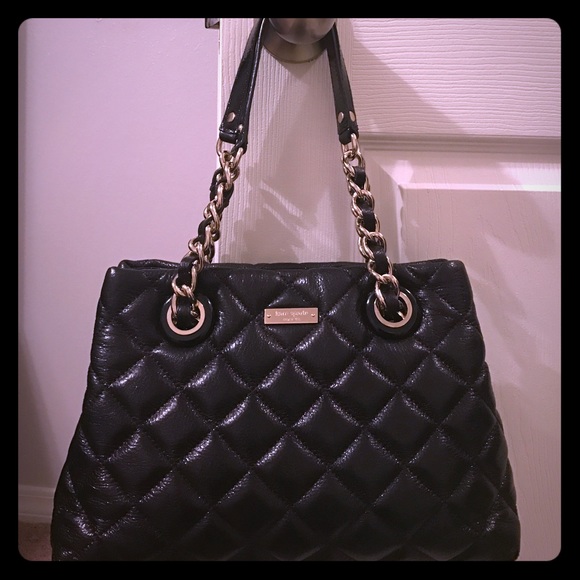 Lightly used Kate Spade bag! Quilted black leather