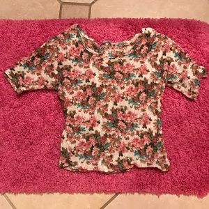 lacy floral top