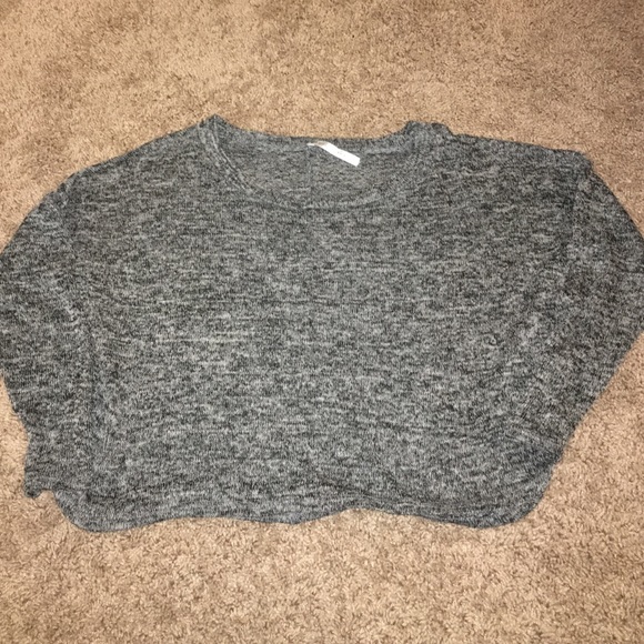 Gray Crop Sweater