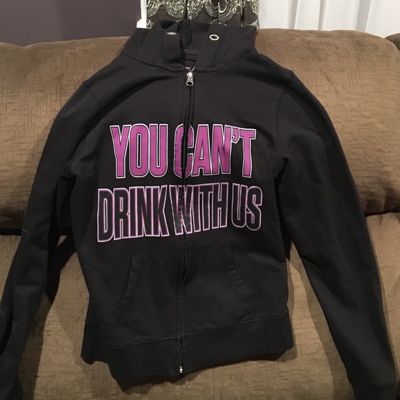 You can't drink with us hoodie