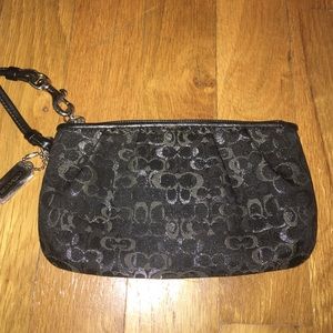 Black coach wristlet