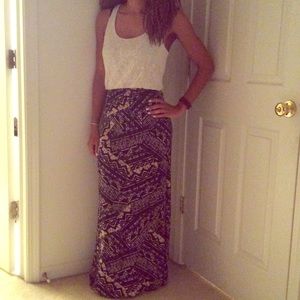 Maxi Dress- Blue and White