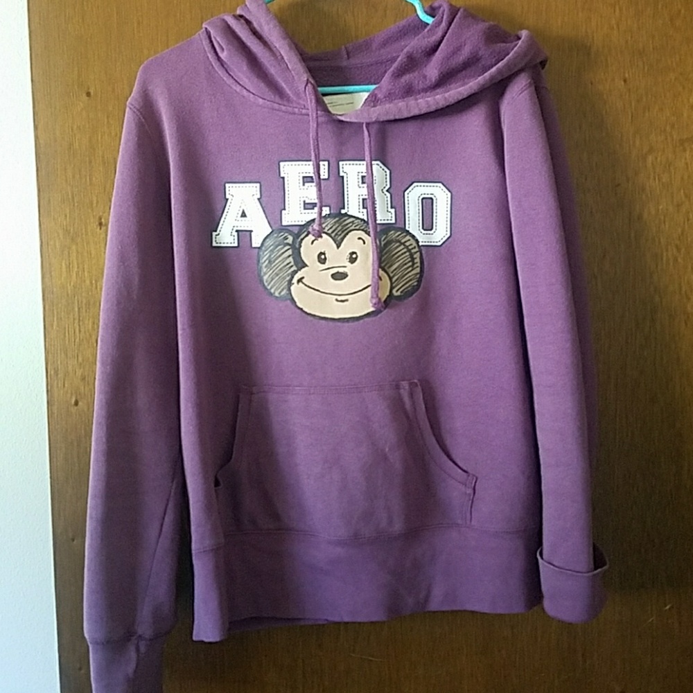 Purple Aeropostale monkey sweatshirt hoodie
