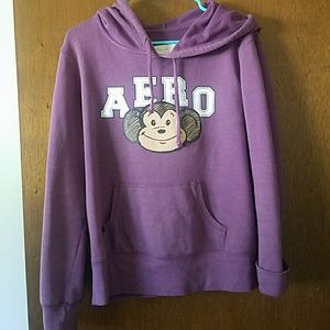Purple Aeropostale monkey sweatshirt hoodie