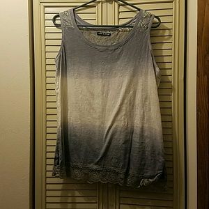 Lacey sequin ombre tank top
