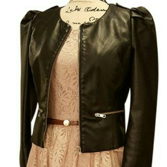 Faux leather jacket