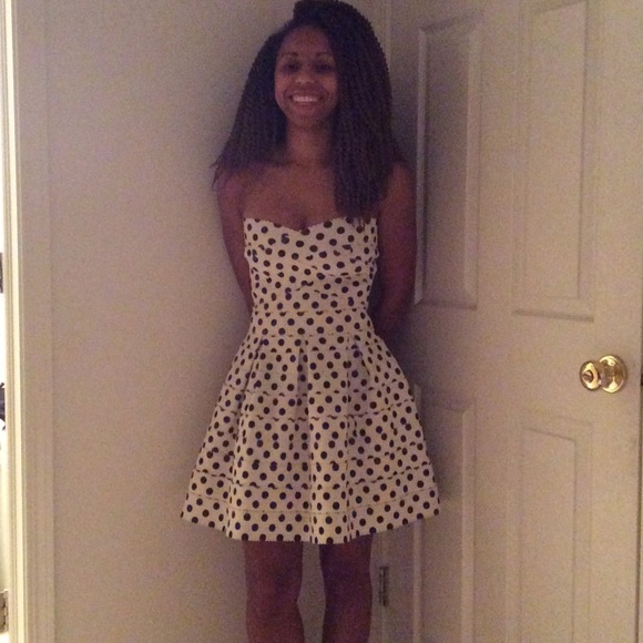 Gracia Polka Dot Elastic Dress Size Small w/ tags