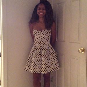 Gracia Polka Dot Elastic Dress Size Small w/ tags