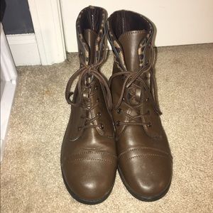 Brown Combat Boots