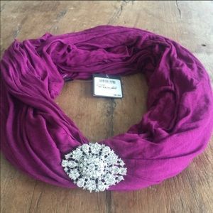 TASHA Infinity Scarf w/ Jewel Accent NWT