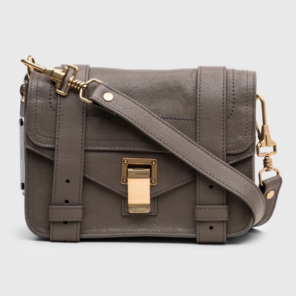 Gray with gold hardware PS1 cross body!