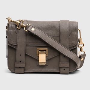 Gray with gold hardware PS1 cross body!