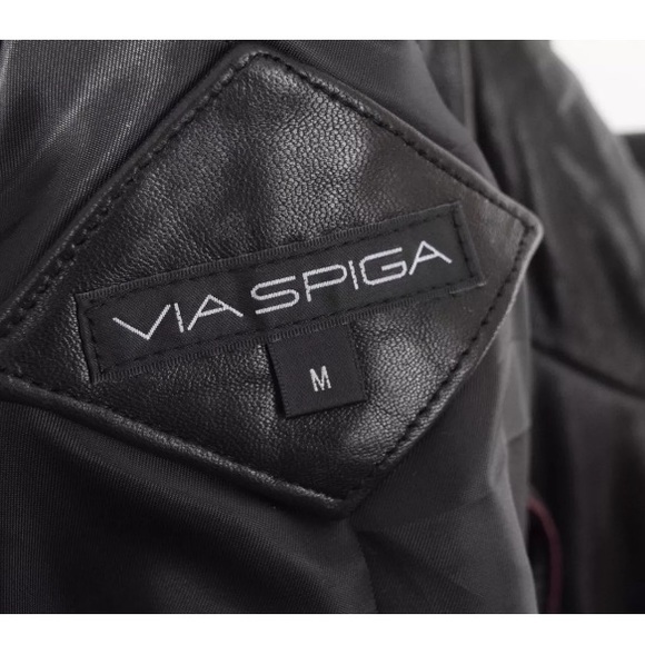 NWT Via Spiga genuine leather moto jacket - Picture 4 of 4
