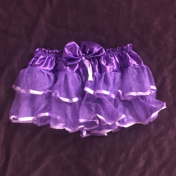 Brand New Purple Satin Trimmed Tutu - One Size