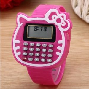 Pink hello kitty calculator watch