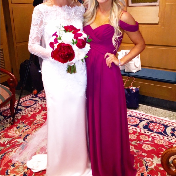 Maroon Bridesmaid / Prom Dress