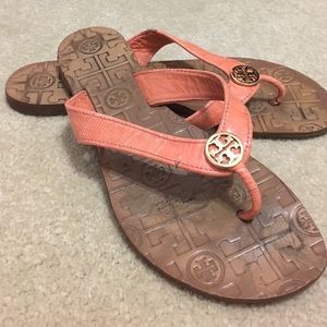 Tory Burch pink flip flops