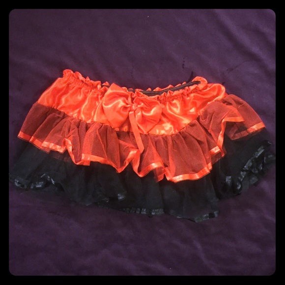 Brand New Red & Black Satin Trimmed Tutu One Size