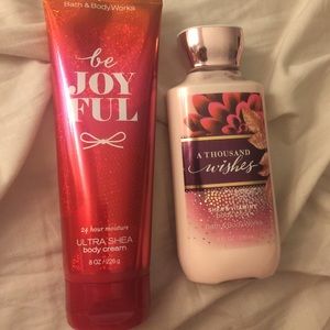 Be joyful body lotion & a thousand wishes lotion