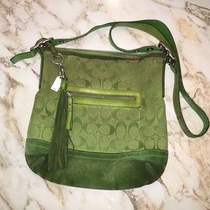 Green Coach Cross Body Bag