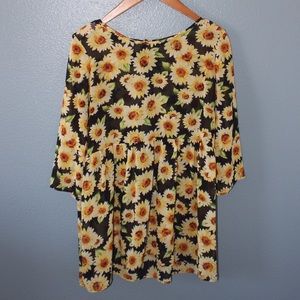 Forever 21 sunflower babydoll dress