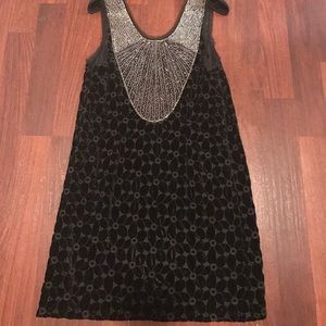 Free People Velvet Dress with Beading