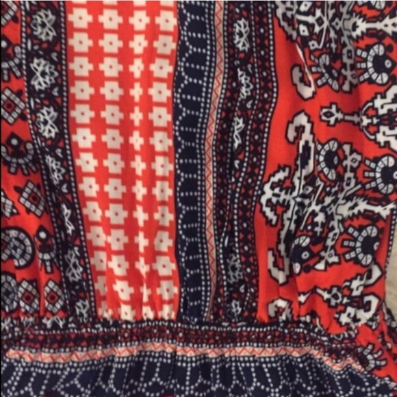 LF Red Patterned Romper - Picture 3 of 4