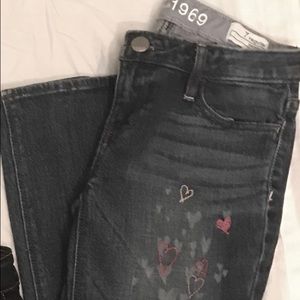 Gap Kids with heart design, Size 7 jeans -K1