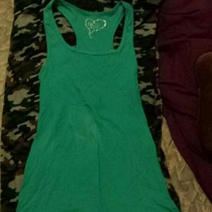 Rue 21 teal racer back tank size large