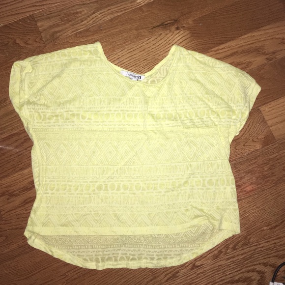 Yellow, see-through t-shirt