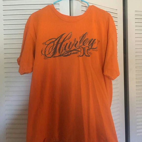 Men's orange Hurley short sleeve t-shirt
