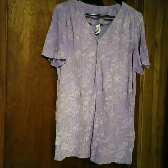 Purple Blouse with raised floral design