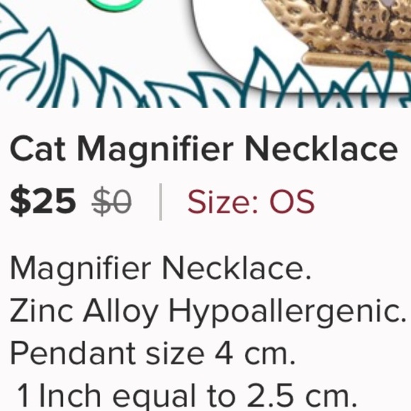 Cat Magnifier Necklace - Picture 4 of 4