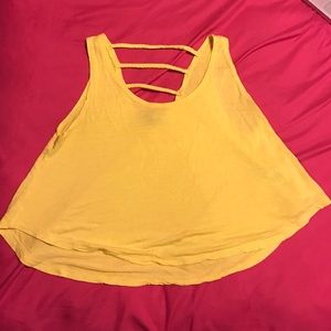 back design yellow crop top