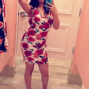 Red flower dress