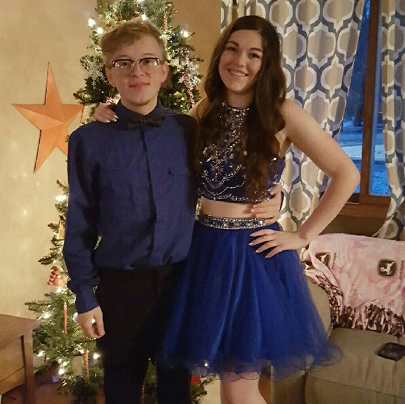 Two piece homecoming dress