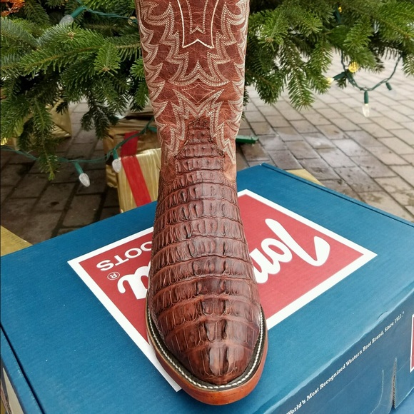 *NIBWT* TONY LAMA Cognac Crocodile Boots - 8.5D - Picture 2 of 4