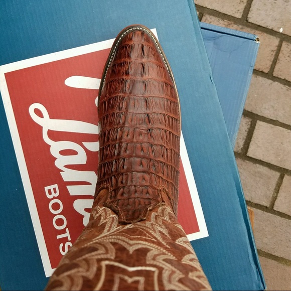 *NIBWT* TONY LAMA Cognac Crocodile Boots - 8.5D - Picture 3 of 4