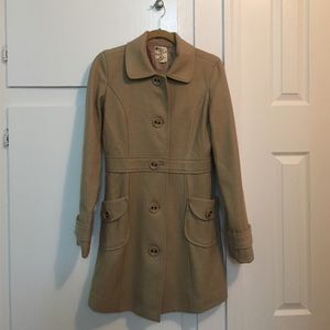 Tulle Light Brown Trench Coat