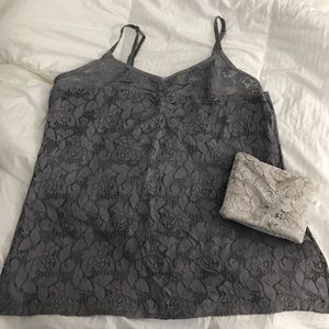 Torrid - Grey Lace Tank w/ free tank
