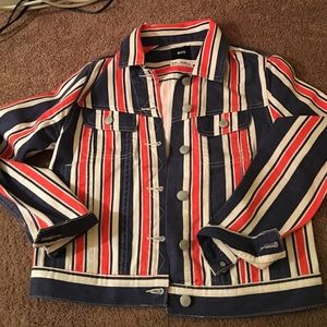 BDG striped jean jacket