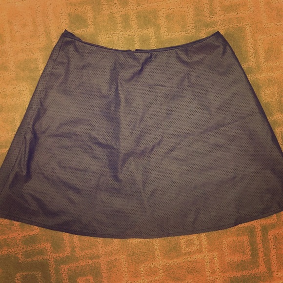 Black leather skirt